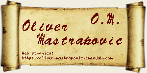 Oliver Maštrapović vizit kartica